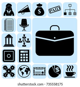 Set of 17 business related icons. Collection. Amazing desing. Vector Illustration.
