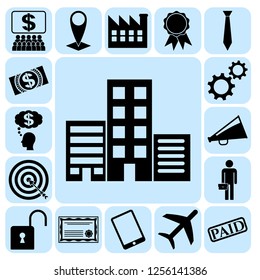 Set of 17 business symbols of icons. Collection. Amazing desing. Vector Illustration.