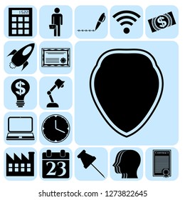 Set of 17 business symbols of icons. Collection. Amazing desing. Vector Illustration.