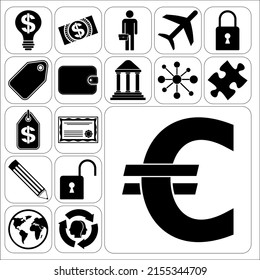 Set of 17 Business symbols or icons. Amazing desing. 