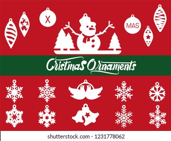 Set of 17 different Christmas ornaments
/ ready to cut them /Holiday Collection Set