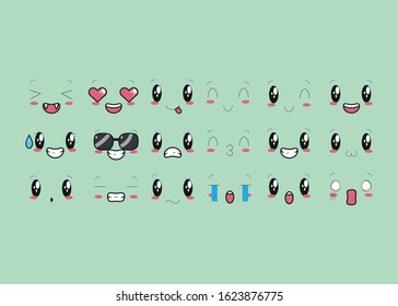 Set of 18 emoji vector 