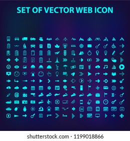 Set of 180 universal modern thin line icons for web and mobile