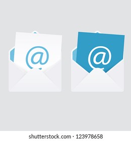 Set of 2 abstract e-mail envelope icons