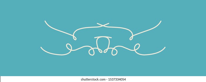 Set of 2 awesome dividers. Vector isolated. Deco objects for adorning of modern quotes frame, product pack, booklet, other.