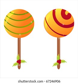set of 2 christmas lollipops