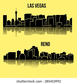 Set of 2 City in Nevada ( Las Vegas, Reno )