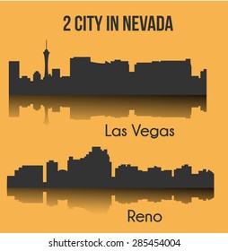 Set of 2 City in Nevada ( Las Vegas, Reno )