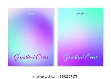 Set of 2 cover templates with grainy gradients. For brochures, catalogues, booklets, magazines, branding, social media and other projects. Vector, printable, just add your title and description.