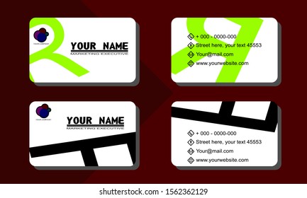 Set of 2 double-sided business template with elegant concept