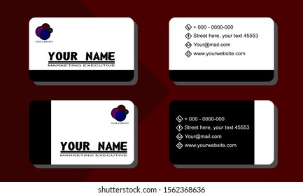Set of 2 double-sided business template creative color