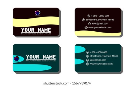 Set of 2 double-sided business template with abstract background shopping concept