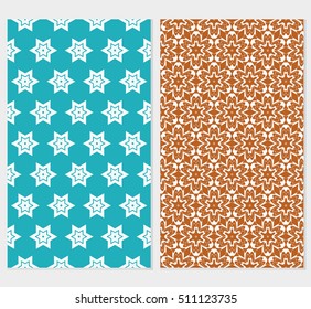set of 2 floral seamless pattern. abstract geometry shape. vector illustration. modern ornament. for design wedding invitation, background, wallpaper, greeting card