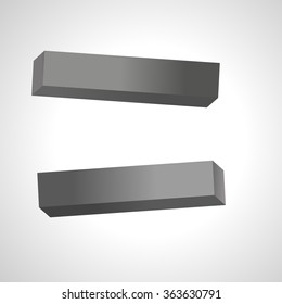 Set of 2 geometric elements