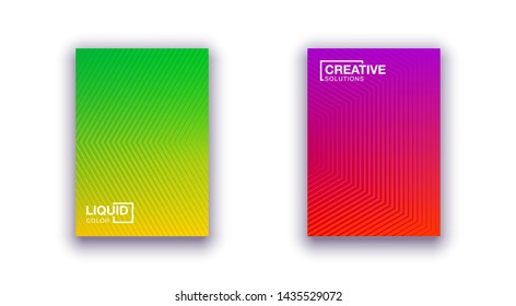 set of 2 Halftone cover page layouts vector design geometric background. Party posters set halftone gradient texture. Music flyer templates. Social media duotone gradient background Retro cover pages