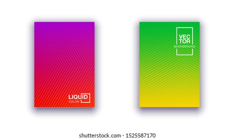set of 2 Halftone cover page layouts vector design geometric background. Party posters set halftone gradient texture. Music flyer templates. Social media duotone gradient background Retro cover pages