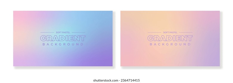 Conjunto de 2 fondos de gradiente horizontal en tonos pastel suaves. Para portadas, fondos de pantalla, marca, medios sociales y otros proyectos. Para web e impresión.