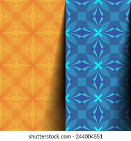 Set of 2 kaleidoscope vector patterns