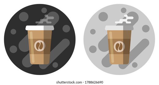 Set von 2 weichen Icon-Bildern von Kaffee