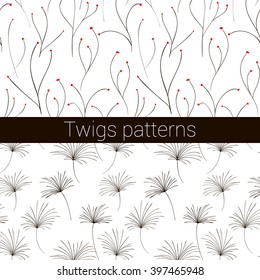 Set of 2 twigs patterns
