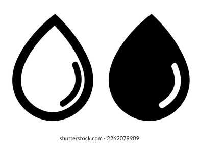 conjunto 2 vector de gota de agua o sangre
