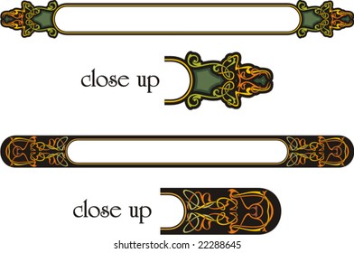 A set of 2 very CLEAN and EXQUISITE color panels with ornamental elements. All vectors are ready for vinyl cutting as well.