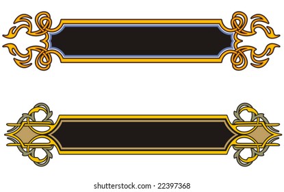 A set of 2 very CLEAN and EXQUISITE color panels with ornamental elements. All vectors are ready for vinyl cutting as well.