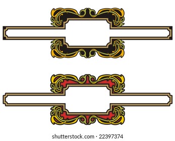 A set of 2 very CLEAN and EXQUISITE color panels with ornamental elements. All vectors are ready for vinyl cutting as well.