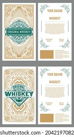 Set of 2 vintage labels for packing