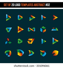 Set of 20 abstract logo templates part 2