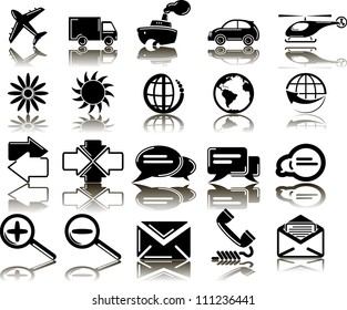 Set of 20 business transportation icons
