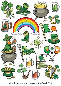 Set of 20 design elements on Saint Patrick's Day theme.