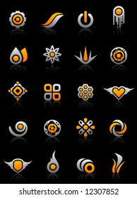 Set of 20 design elements and various graphics