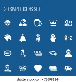 Set Of 20 Editable Business Icons. Includes Symbols Such As Currency Camion, Money, Stallion And More. Can Be Used For Web, Mobile, UI And Infographic Design.