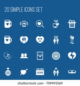 Set Of 20 Editable Passion Icons. Includes Symbols Such As Beau, Aim, Image And More. Can Be Used For Web, Mobile, UI And Infographic Design.