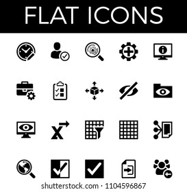 Set of 20 Flat Vector Icons for User Interface