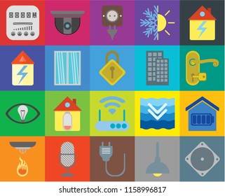 Set Of 20 icons such as Cooler, Lighting, Plug, Voice control, Sensor, Home, Smart home, Modem, Smart, Window, Meter, Handle, transparency icon pack, pixel perfect