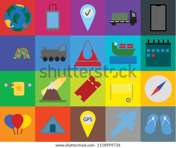 Set Of 20 icons\
such as Flip flops, Plane, Gps, Tent, Balloon, Phone, Compass,\
Tickets, Towel, Railway, Ship, Globe, Calendar, Check in,\
transparency icon pack, pixel\
perfect