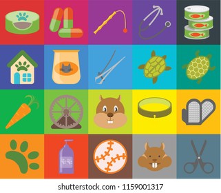 Set Of 20 icons such as Scissors, Hamster, Toy, Shampoo, Animal, Canned food, Grooming glove, Carrot, Cat Turtle, Pet bed, transparency icon pack, pixel perfect