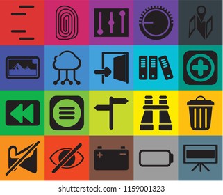Set Of 20 icons such as Television, Battery, Hide, Muted, Map, Garbage, , Rewind, Cloud computing, Archive, Lines, Add, Controls, transparency icon pack, pixel perfect
