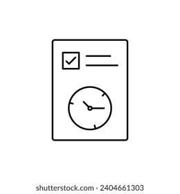 Set of 20 outline icons related to time management. Time management banner web icon vector illustration concept with icon of objective, priority, schedule, reminder, efficiency and alerts.