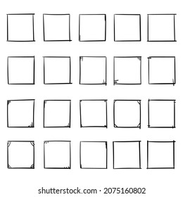 Set of 20 pieces different squares - Vector