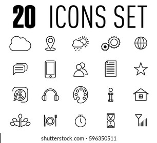 Set of 20 Quality vector icons