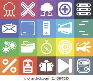 Set Of 20 simple editable icons such as Switch, Lines, Database, Add, Percent, Multiply, Radar, Send, web UI icon pack, pixel perfect