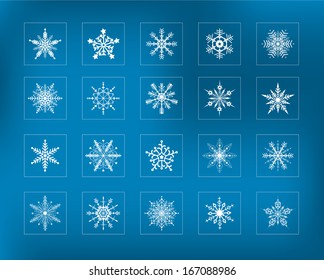 Set of 20 Snowflakes