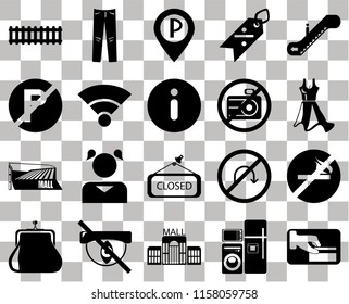 Set Of 20 transparent icons such as Card payment, Dress, Escalator, Discount, Purse, Jeans, No turn, parking, transparency icon pack, pixel perfect