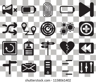 Set Of 20 transparent icons such as Controls, Lines, Server, Send, , Next, Rewind, Street, Restart, Placeholders, Settings, Mute, Add, Fingerprint, transparency icon pack, pixel perfect