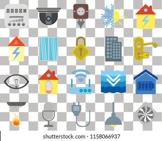 Set Of 20 transparent icons such as Cooler, Lighting, Plug, Voice control, Sensor, Home, Smart home, Modem, Smart, Window, Meter, Handle, transparency icon pack, pixel perfect