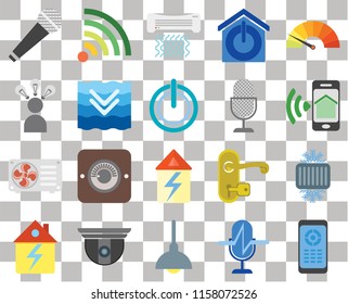 Set Of 20 transparent icons such as Remote, Smartphone, Meter, Smart home, Home, Wifi, Handle, Smart, transparency icon pack, pixel perfect