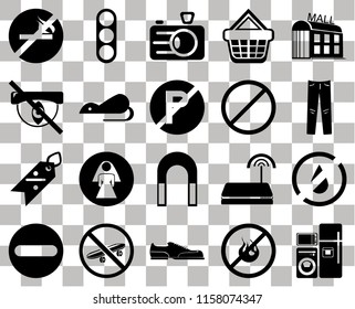 Set Of 20 transparent icons such as Electrical appliances, Jeans, Mall, Shopping basket, Forbidden, Traffic light, Wifi, Hidden, transparency icon pack, pixel perfect